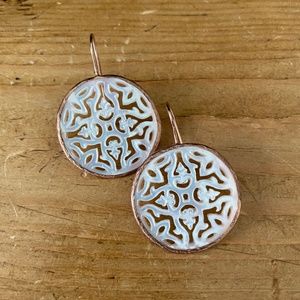 Beautiful Mother of Pearl Rose Gold Earrings